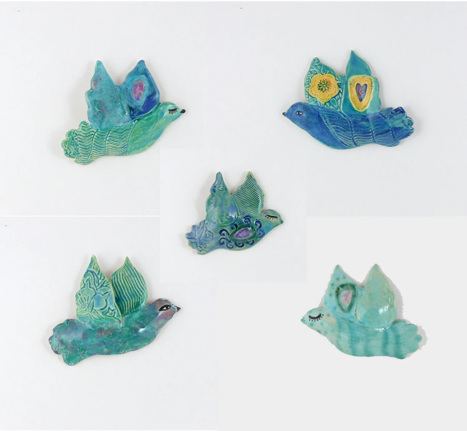 group of wall birds,  cathy kiffney