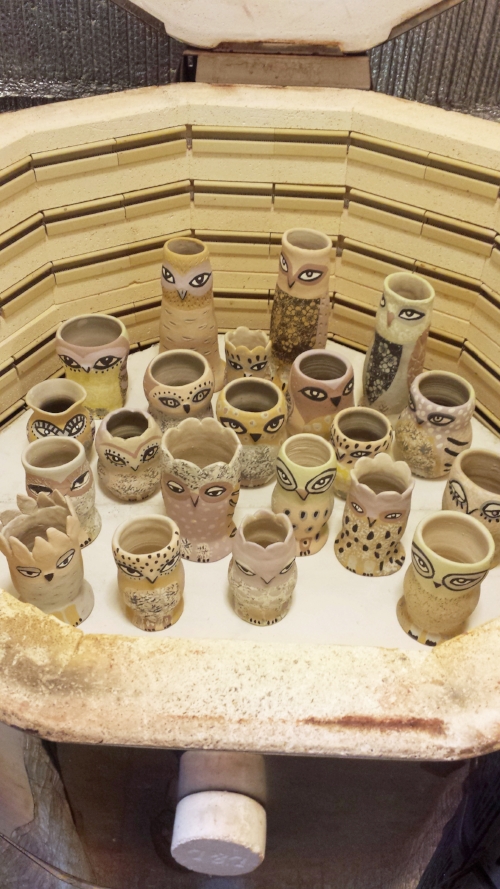 Into the kiln.