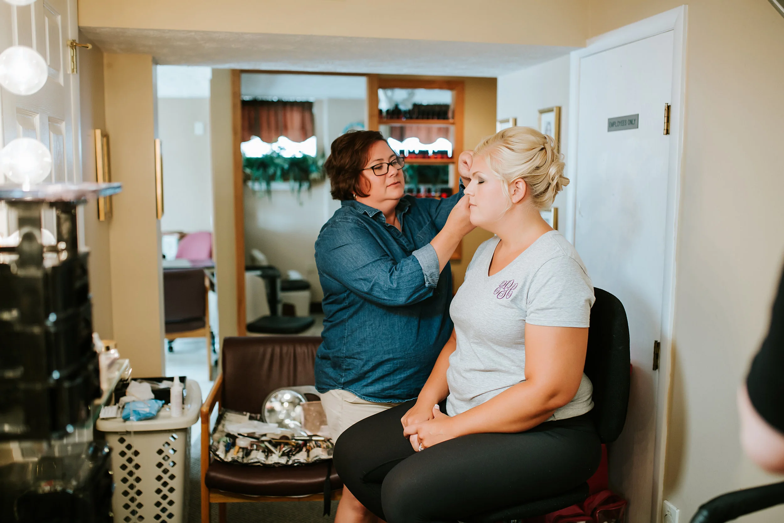 Here's Jenny working on one of the lovely Bridesmaids! 
