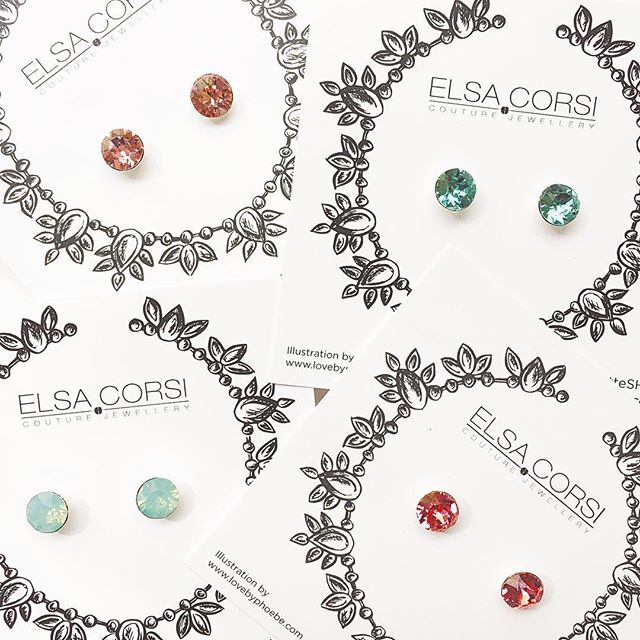 All the pretty spring colors to take your mind off the rain 💗 Also, it's not too late to enter our GIVEAWAY a few posts back for FOUR pairs of clear crystal studs!