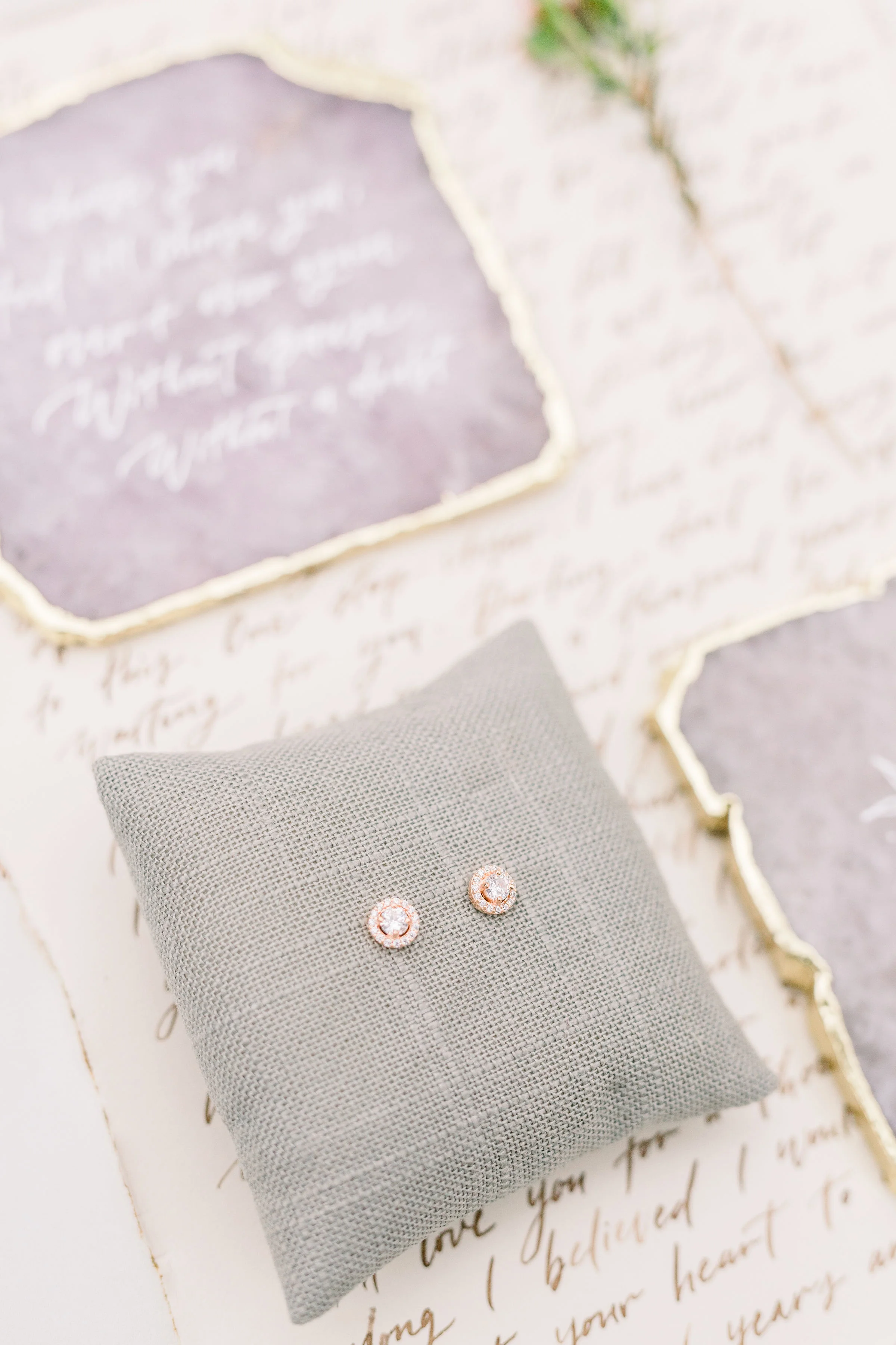 Rose Gold Bridesmaids Earrings