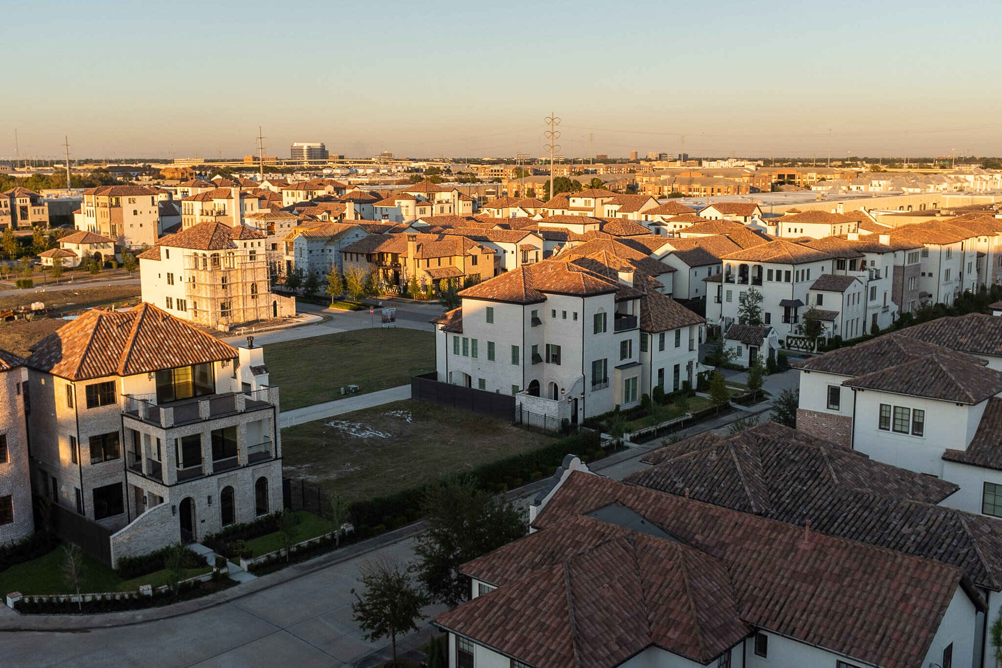 Sunset On New Subdivision