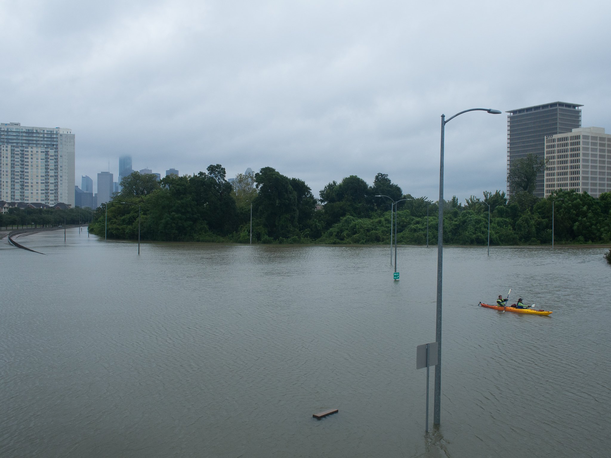 Flooded Street at Memorial Drive