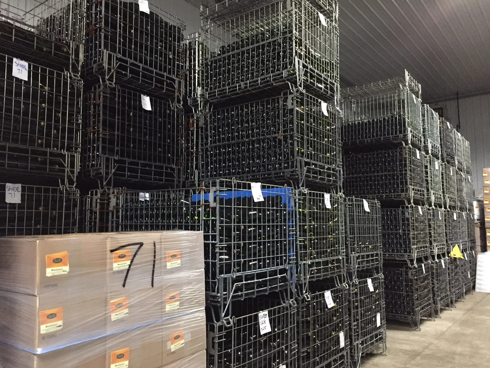 Sparkling wine aging at l mawby