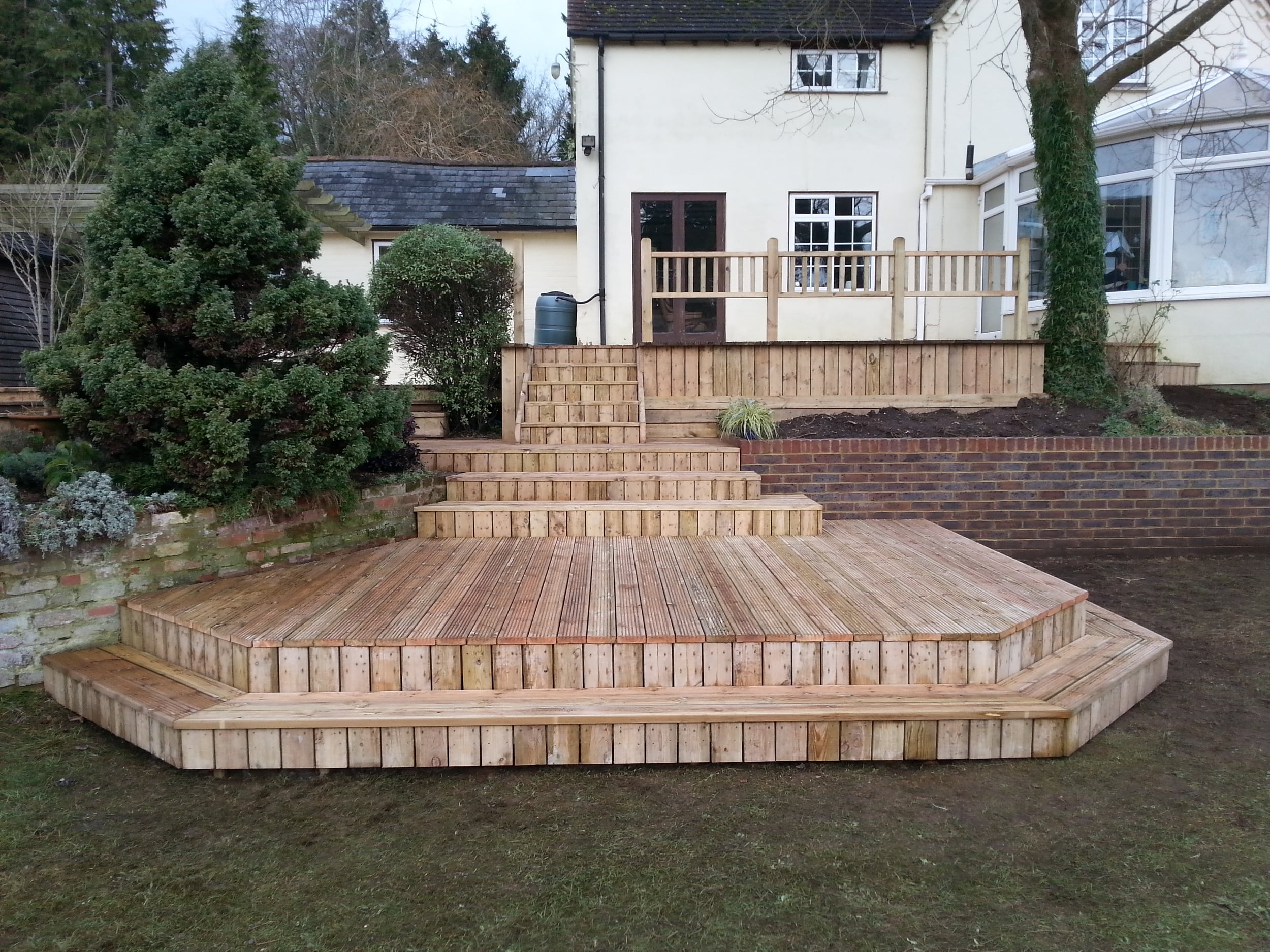 Multi level decking, Surrey