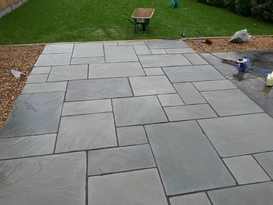 Grey Indian Sandstone Patio, Cookhan