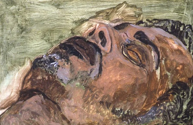 Kanishka Raja sleeping: from a small series of quick paintings of participants asleep, 2000