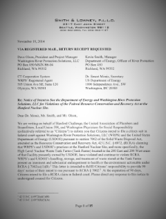    NOTICE OF INTENT TO SUE &nbsp; | &nbsp;  November 18, 2014  