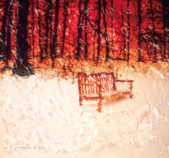 PL863: "Lone bench in snow"