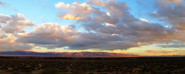 LN922: "New Mexico sunset (panoramic"