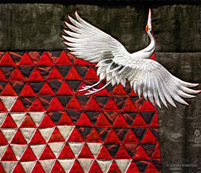 XX1025: "Quilt detail - Crane"