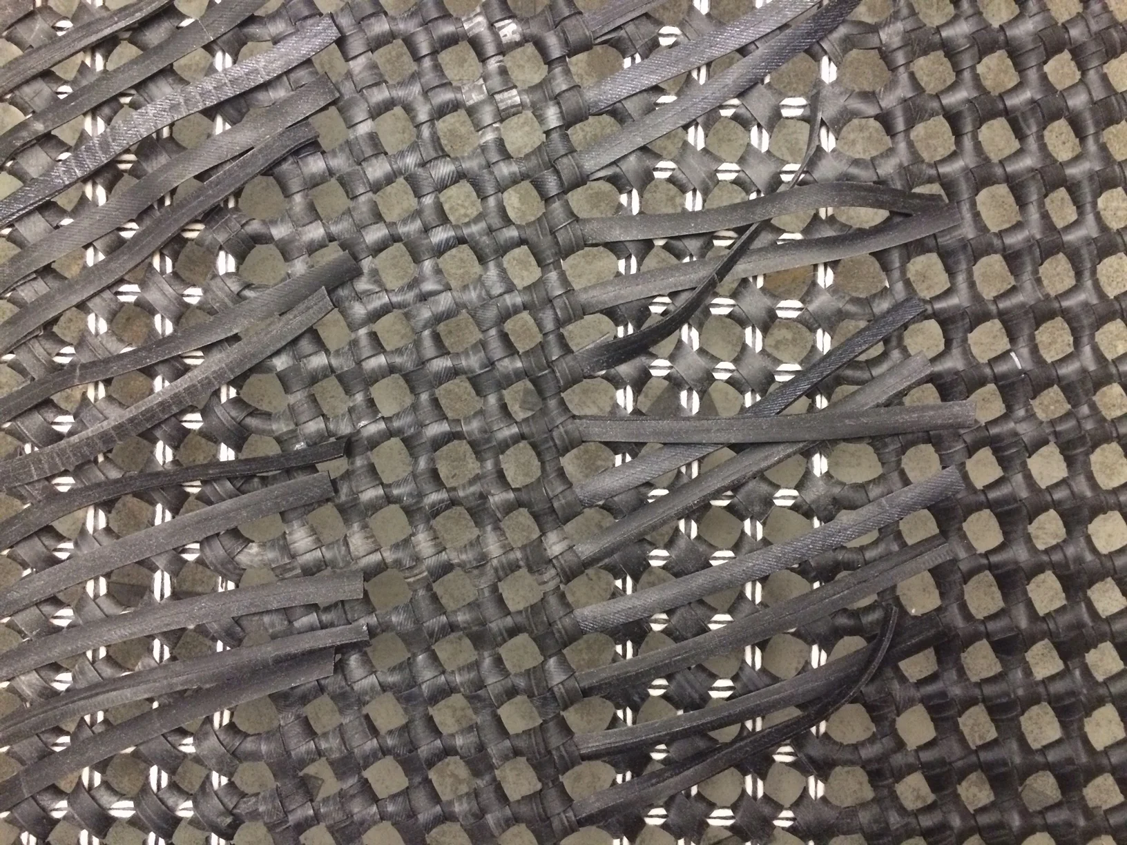 After weaving the reverse sections, the ends all have to be tucked in.