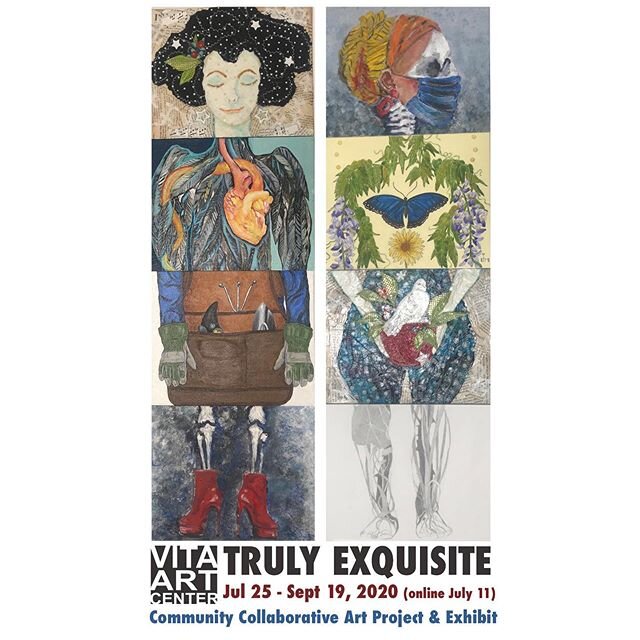 Truly Exquisite, 2020
Community Collaborative Art Project &amp; Exhibit

Vita Art Center, POP UP Gallery

July 25- September 19, 2020 , online starting July 11

About Exquisite Corpse Game:  The chance-based drawing game known as the Exquisite Corpse