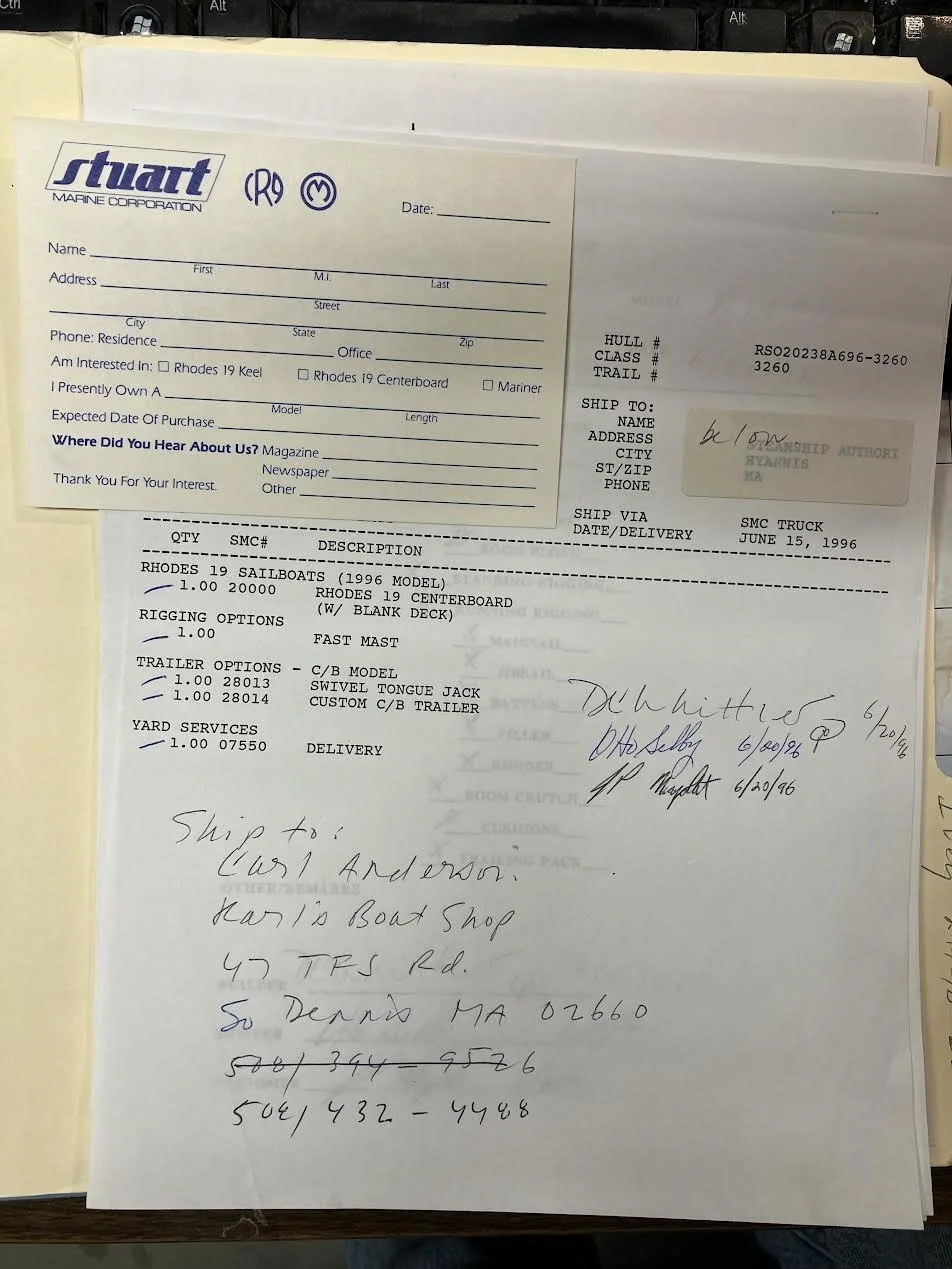 1996 Rhodes 19 Centerboard Sailboat #3260