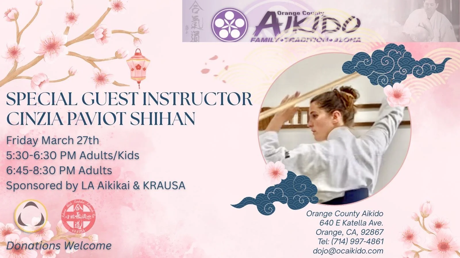 Flyer lesson Cinzia PAviot Orange County