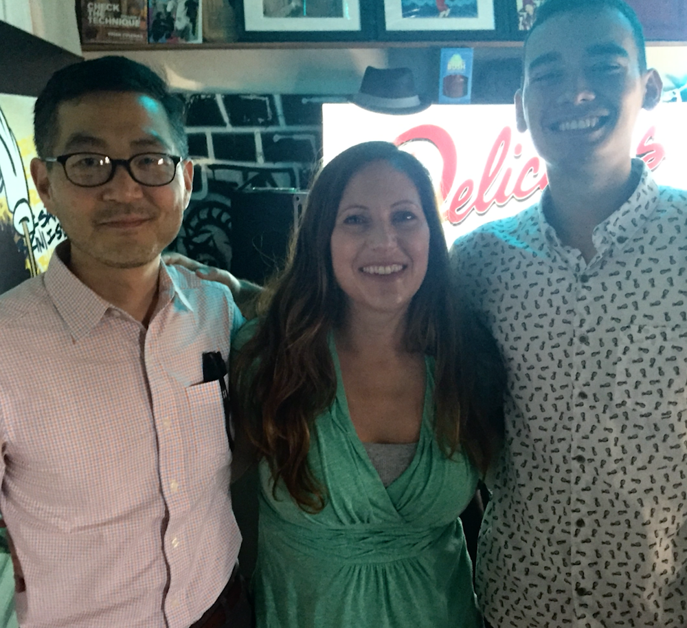 Magnus, Grant and Katherine record at Delicious Vinyl Radio