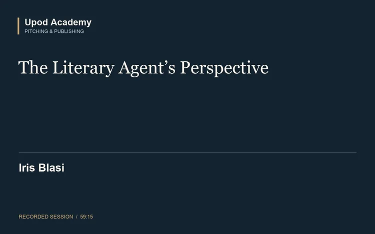 Iris Blasi: The Literary Agent’s Perspective