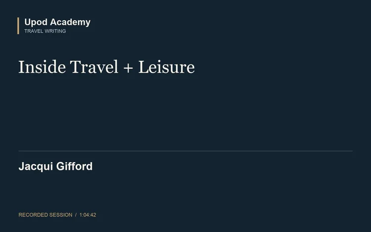 Jacqui Gifford: Inside Travel + Leisure
