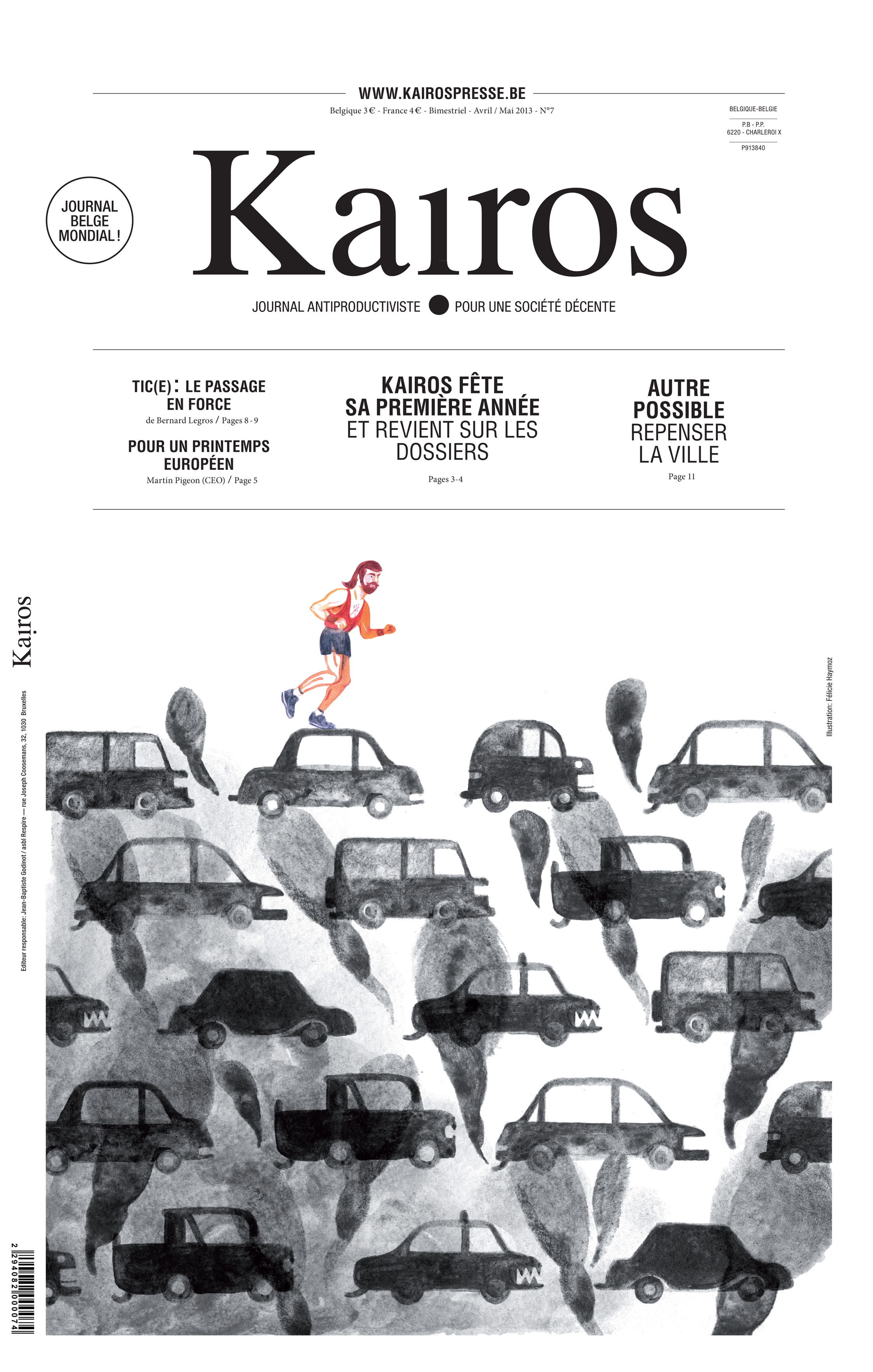  Cover for the Kairos Magazine issue 7 on the theme Rethinking the City 
