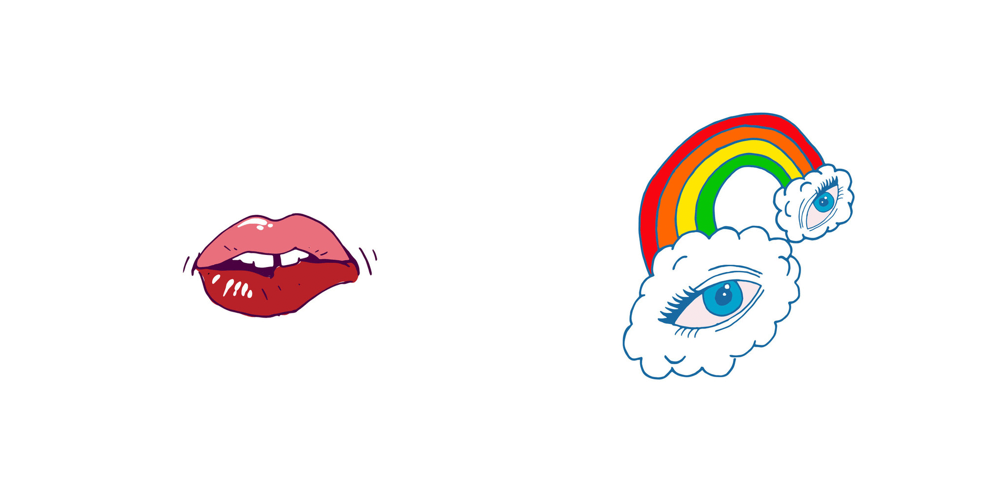 RAINBOW LIPS & BLINKS