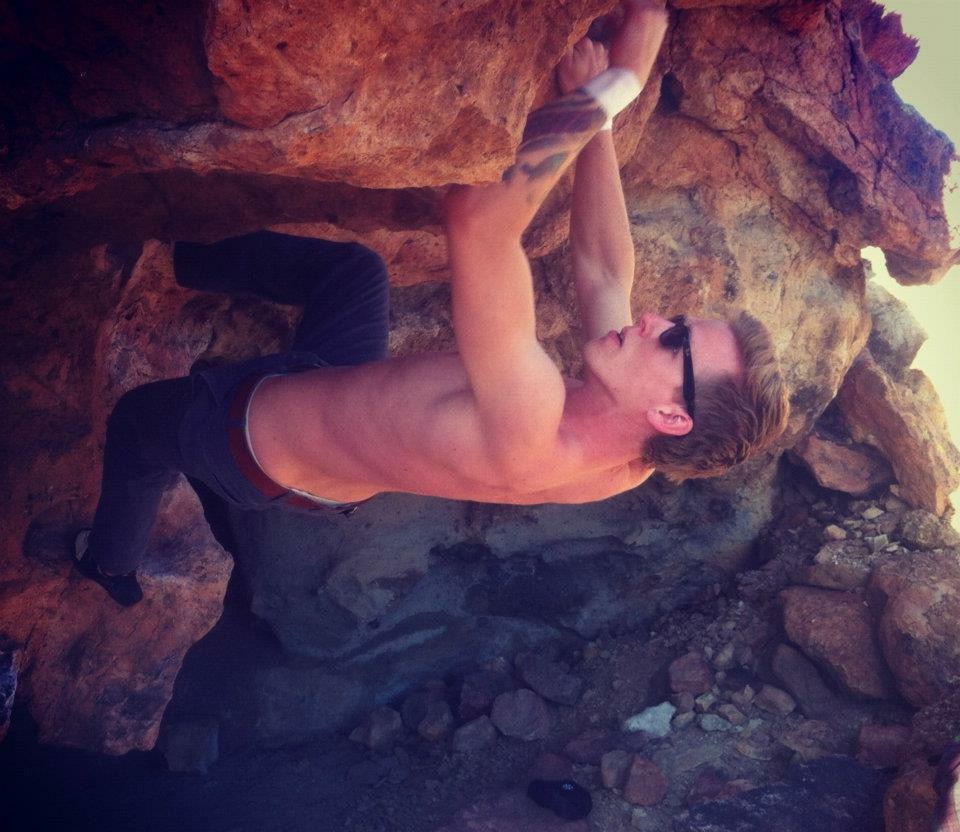 Scott bein a cool guy at Hueco