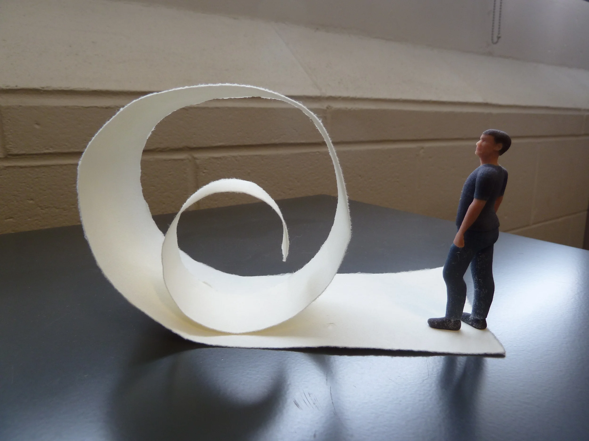  Now a simple piece of ripped paper could become a monumental sculpture. 