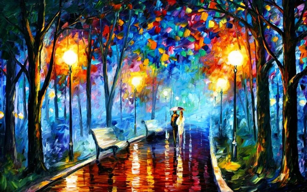 Misty Mood by Leonid Afremov via Afremov.com