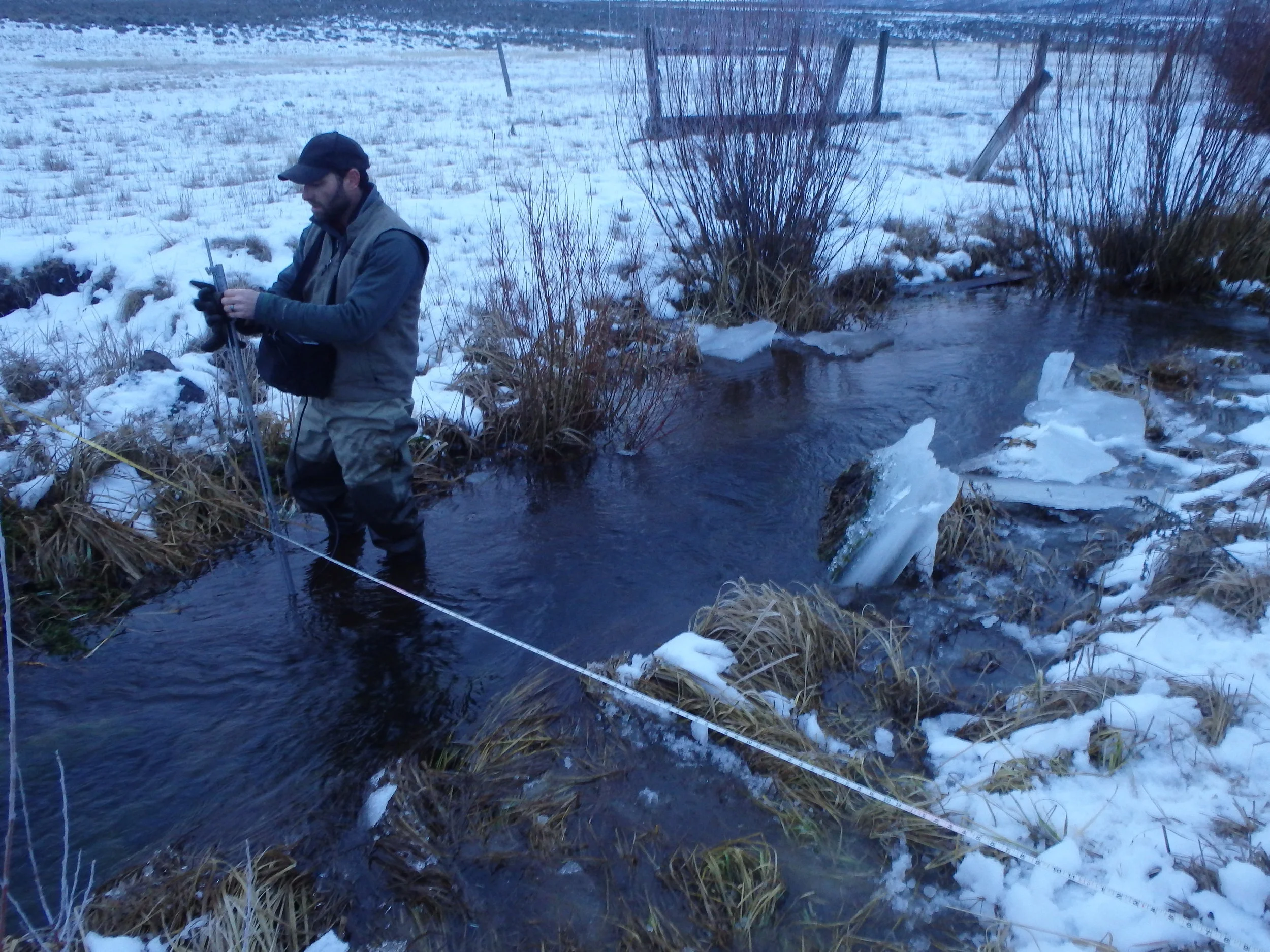 Taking a flow measurement to establish baseline flows