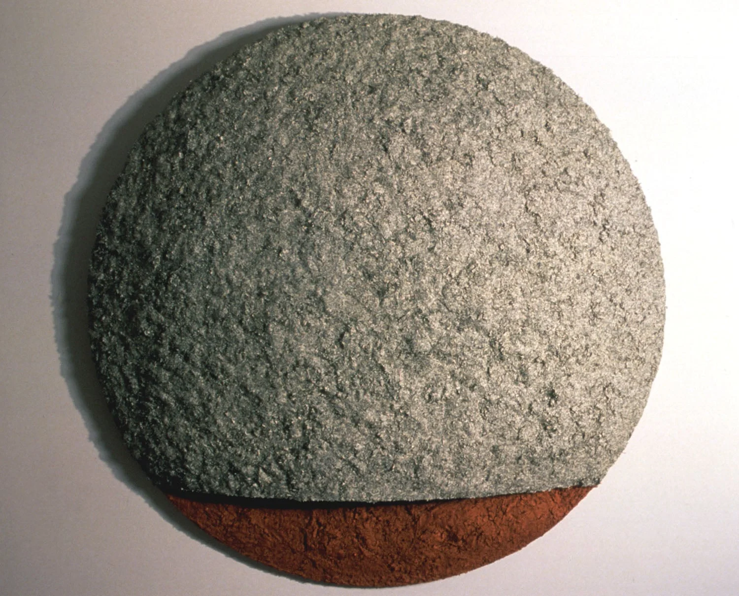    Sunrise , 2001, 72” x 72” x 17”, mixed media, clay, shredded US currency   