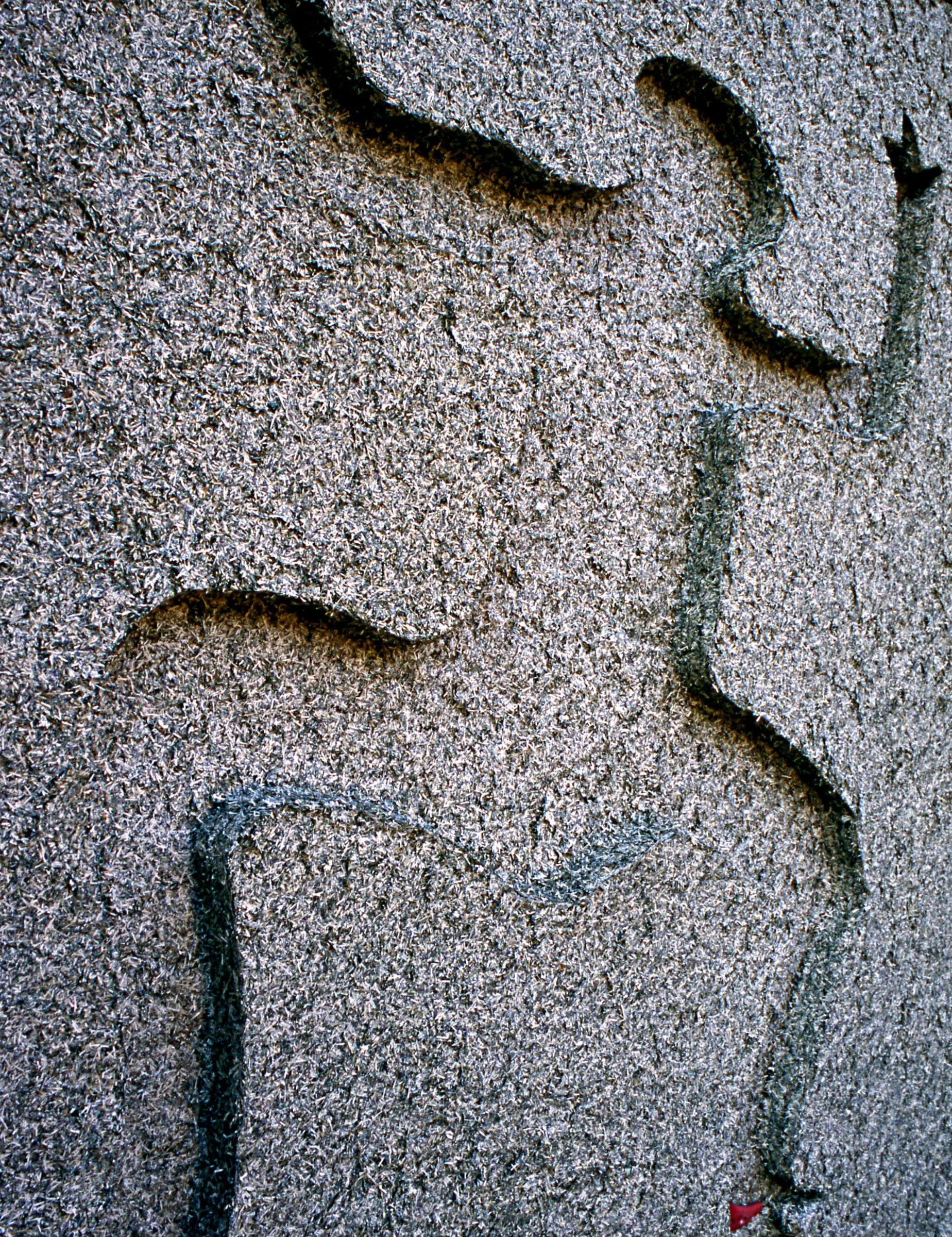       Niche , 2001, 7’ x 6’ x 1’,&nbsp; shredded currency, mixed media, climbing grips,     