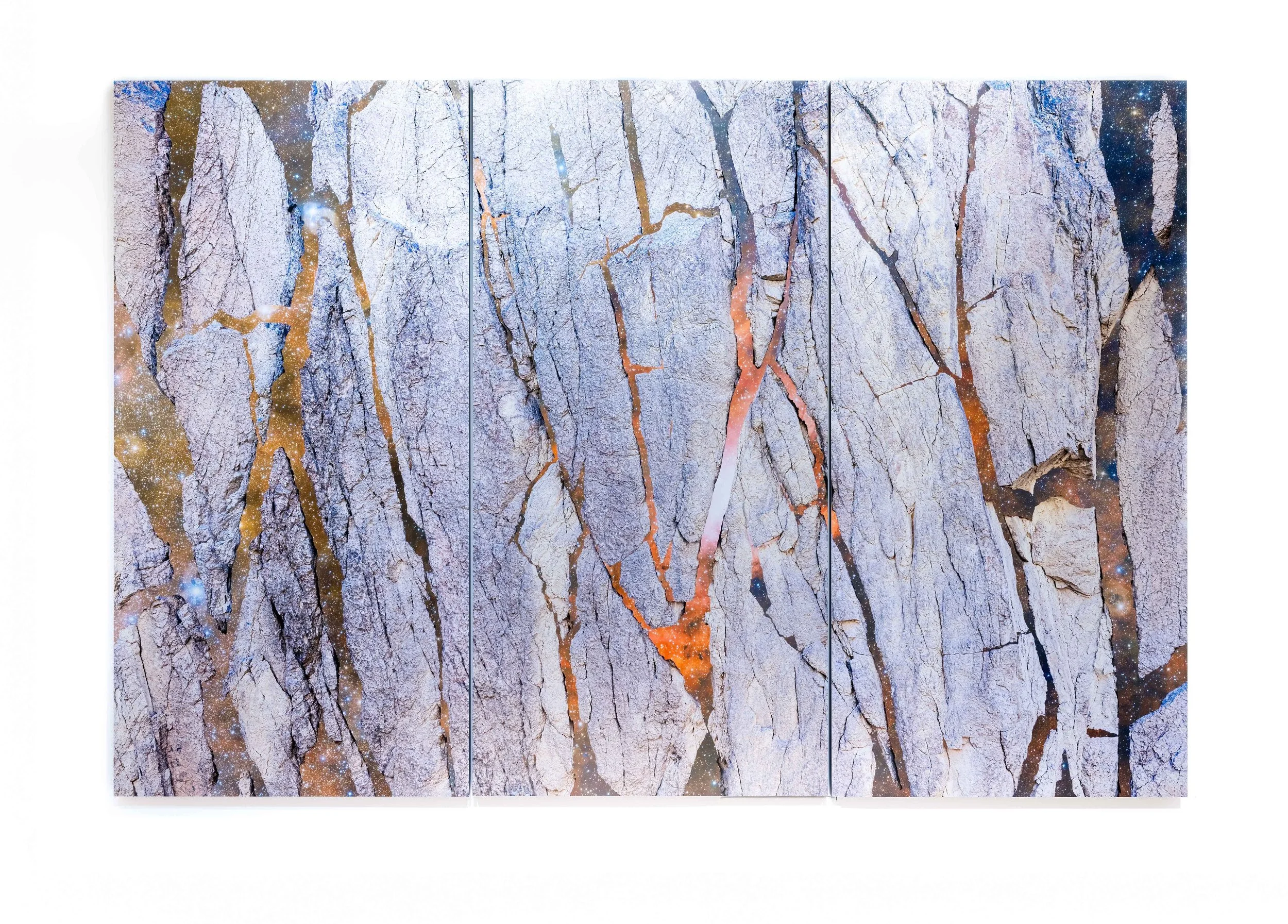  Subcritical, 2024,  triptych, digital print on aluminium 72” x 108 “ 