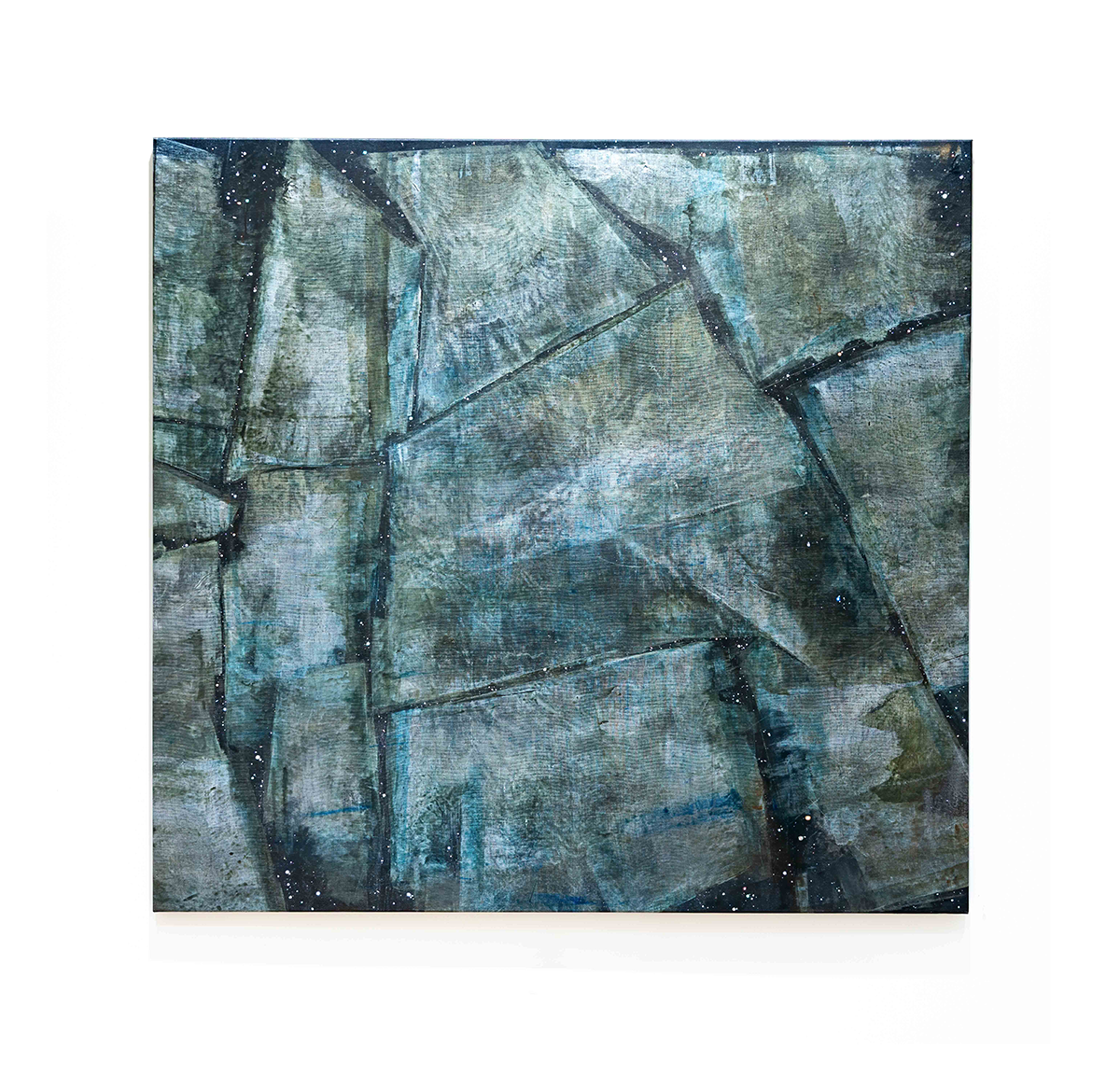  Liminal Landscape III. 2021-/25. ,oxed media on linen, 68”x 72”   