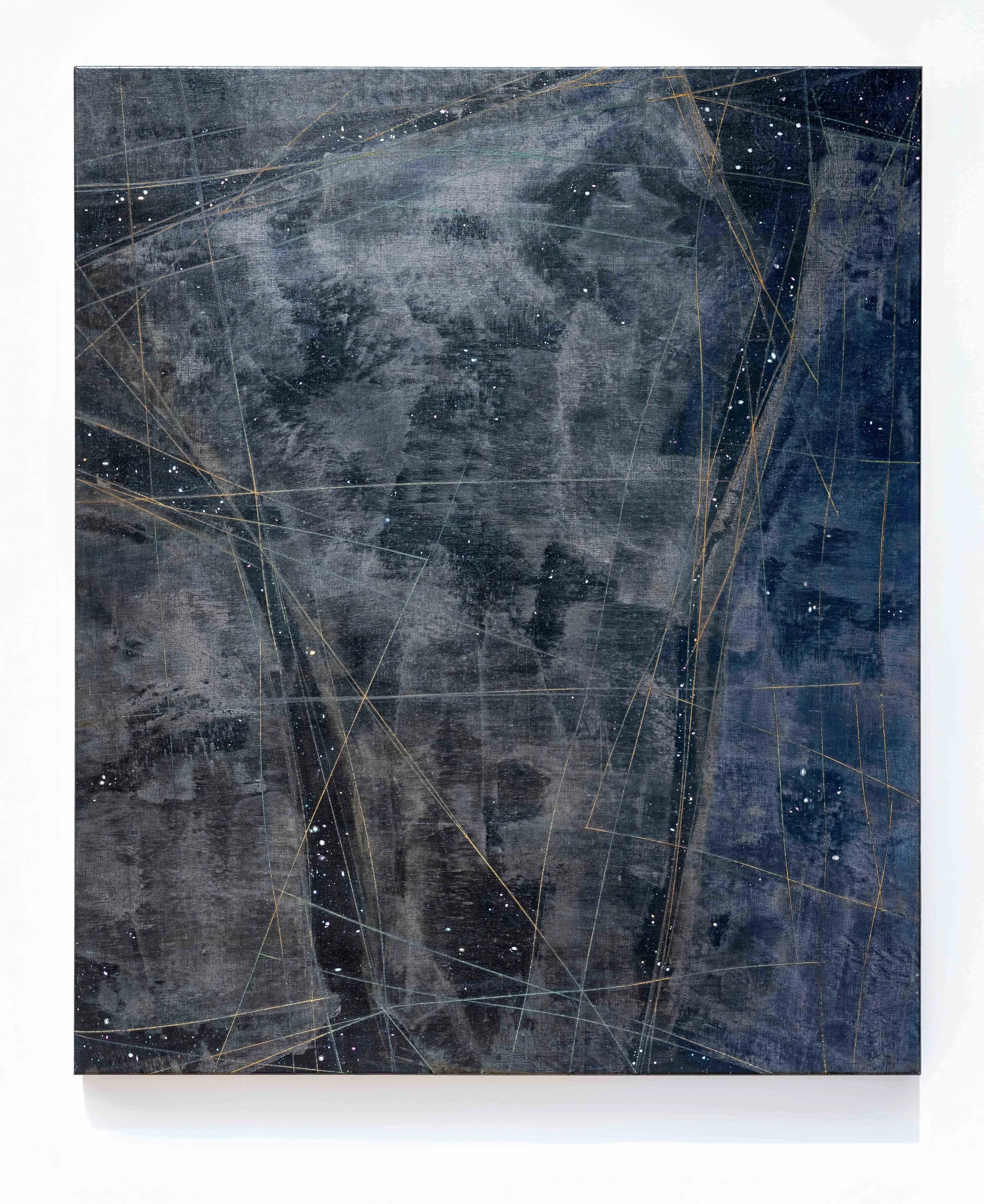  Liminal Landscape IV, 2020- 2025, mixed media on linen, 48” x 60” 