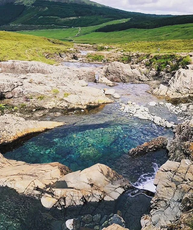 scotland: a magical place full of castles, rolling hills + fairy pools. a great adventure around the country made even greater by the company.✨ #grateful #whenyourbestiecomestotown