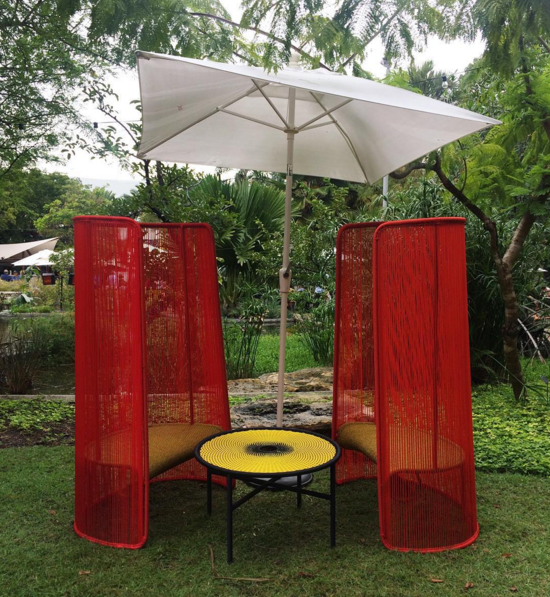 Moroso's M’Afrique collection made in Dakar at Sourth Beach Miami Botanical Gardens