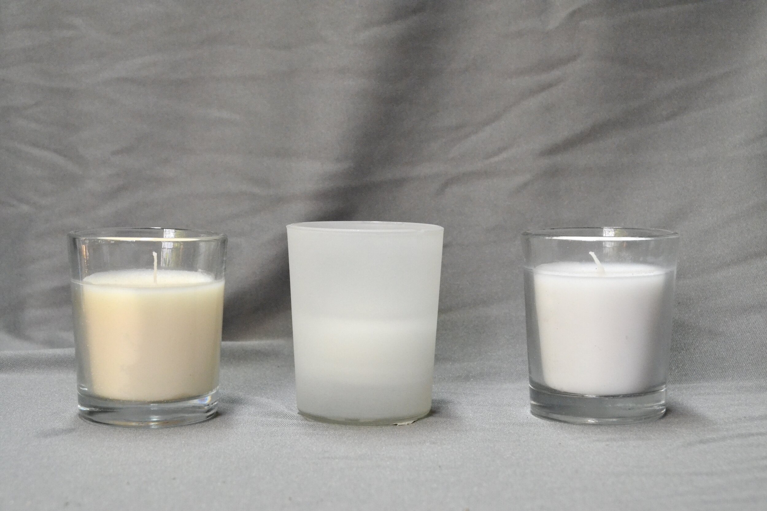 Clear &amp; Frosted Glass Votive