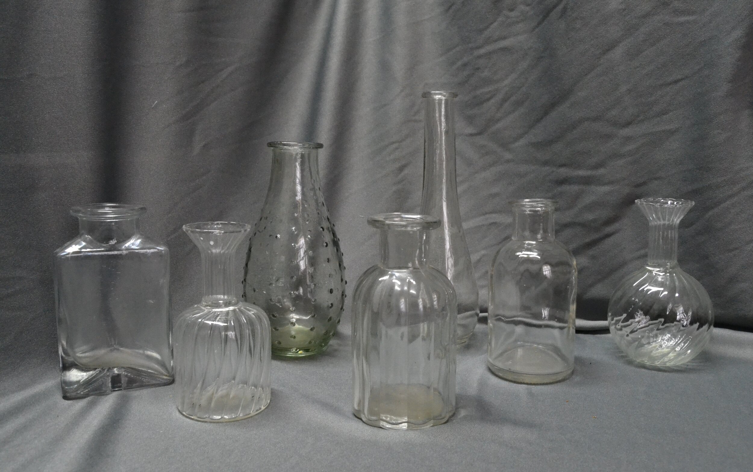 Clear Glass Bud Vases