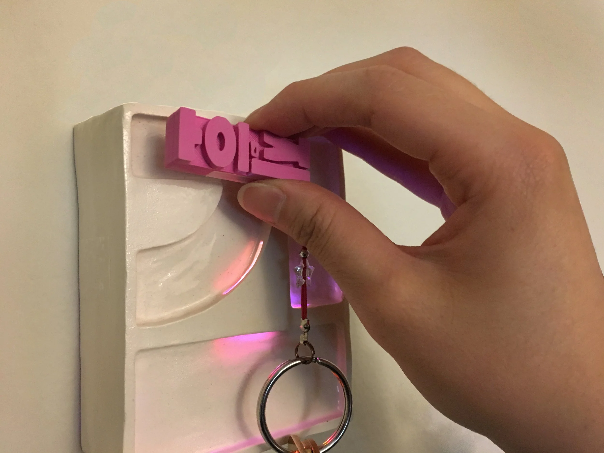  I can place my own keychain in my designated area, letting the rest of my family that I’m home. 