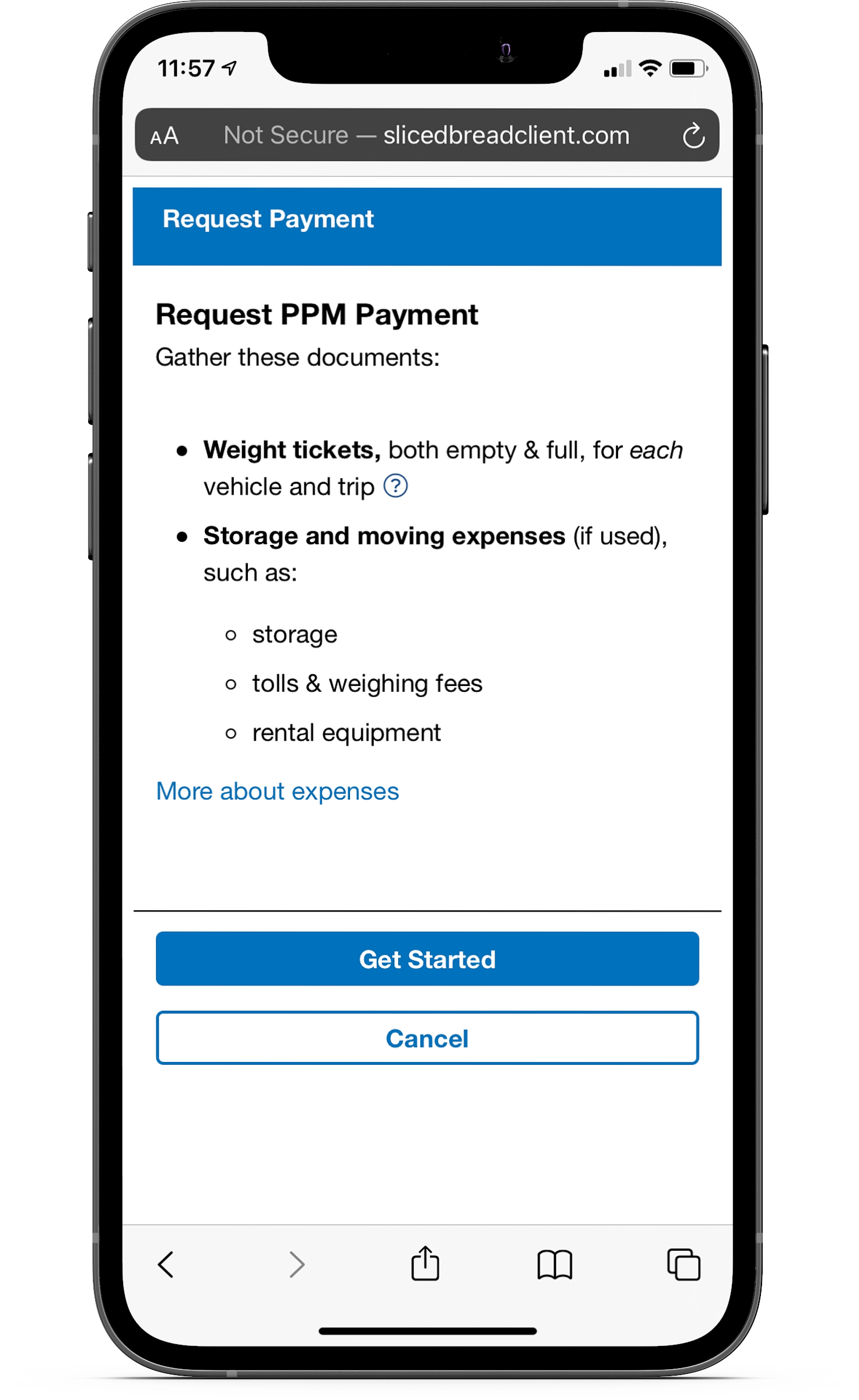  Listing the necessary documents before starting 