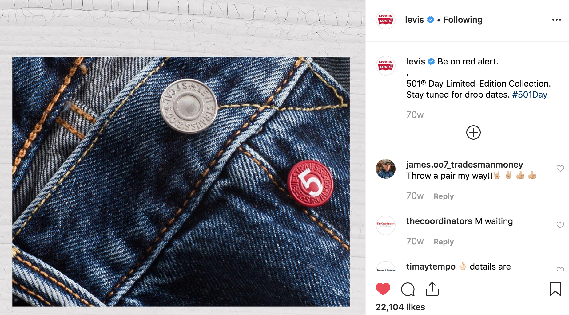 levis 501 day 2019