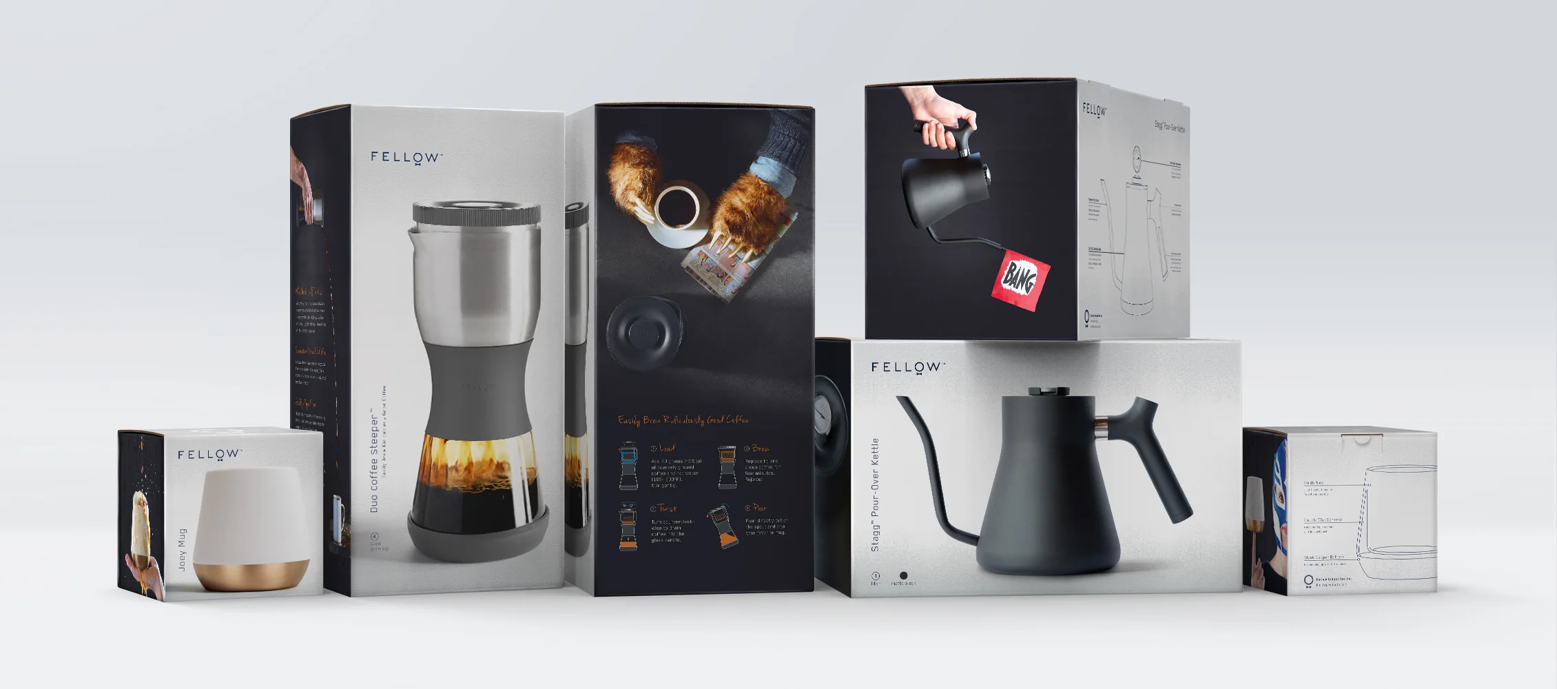 Fellow coffee packaging lineup