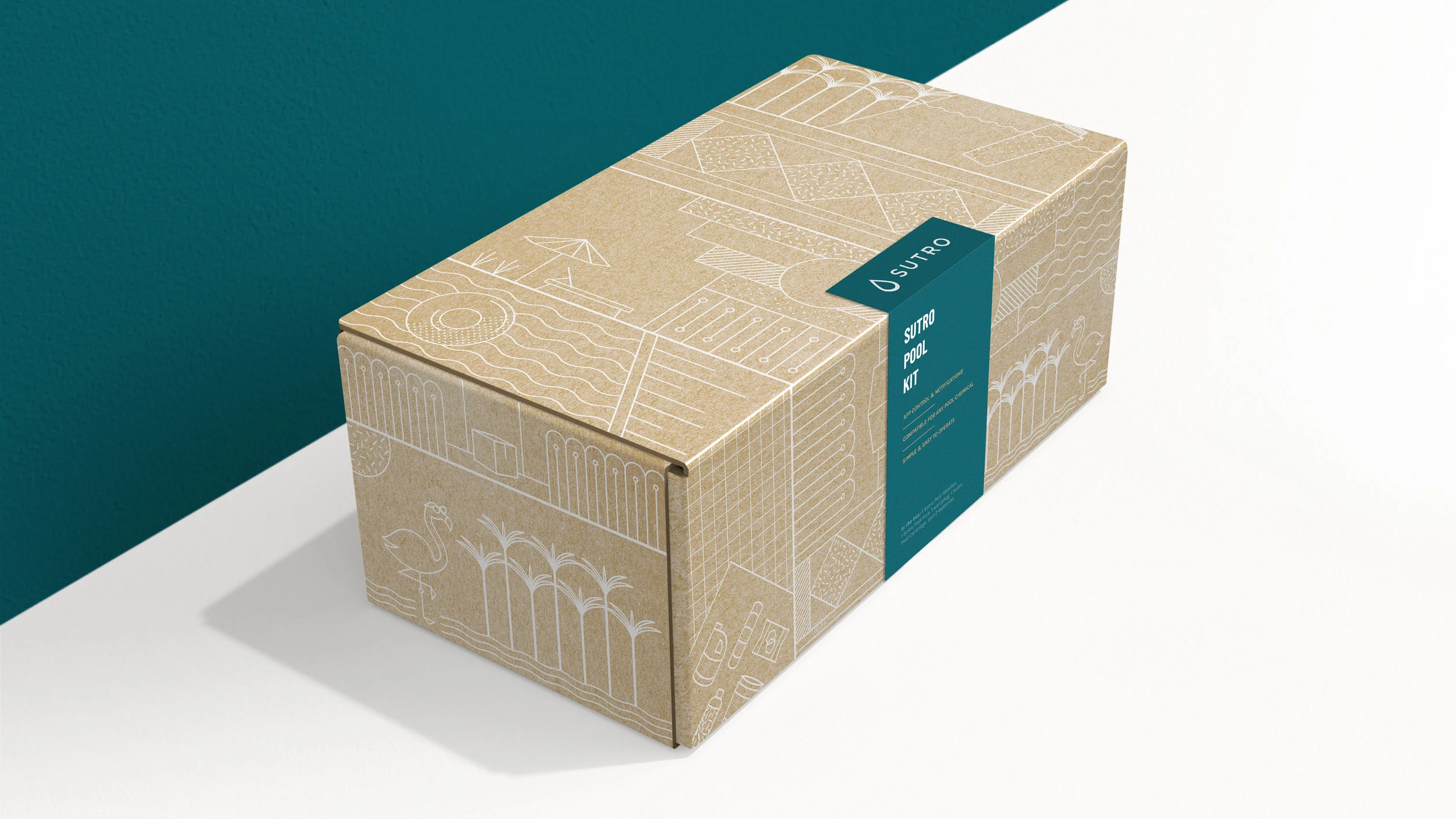 Sutro pool monitor packaging three quarter view