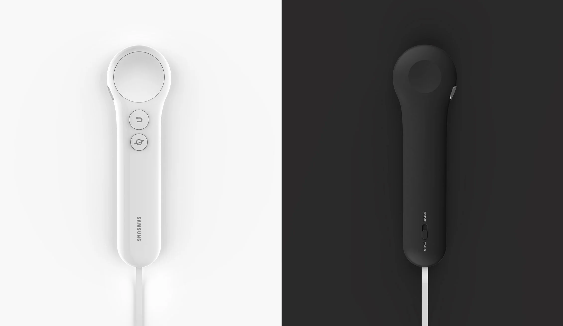 Samsung vr remote black white front back