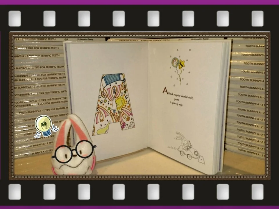 Tooth Bunny's tip for the letter A_attend dental visit by age one