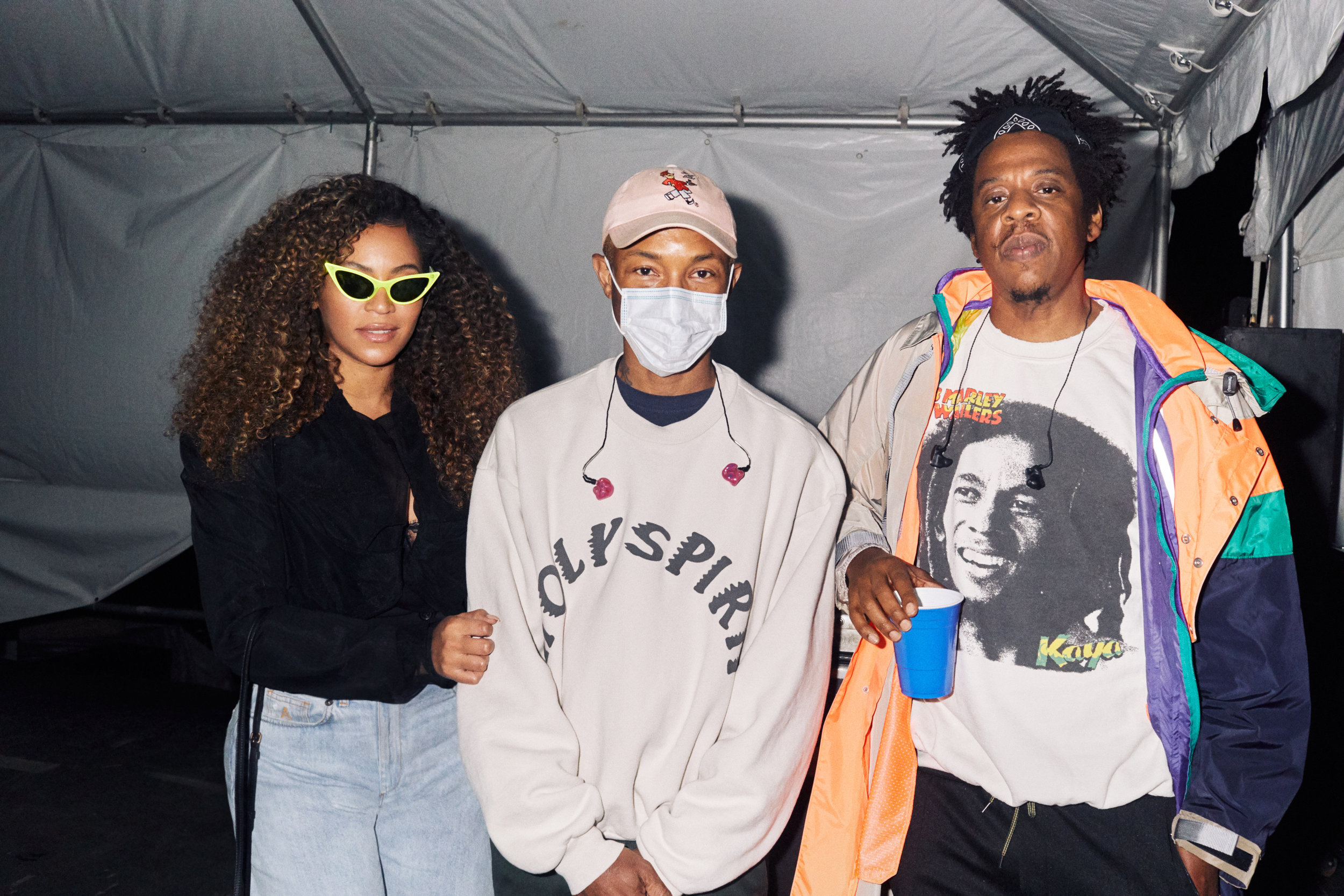 Beyoncé, Pharrell, and Jay - Z at "Something in the Water" for GQ