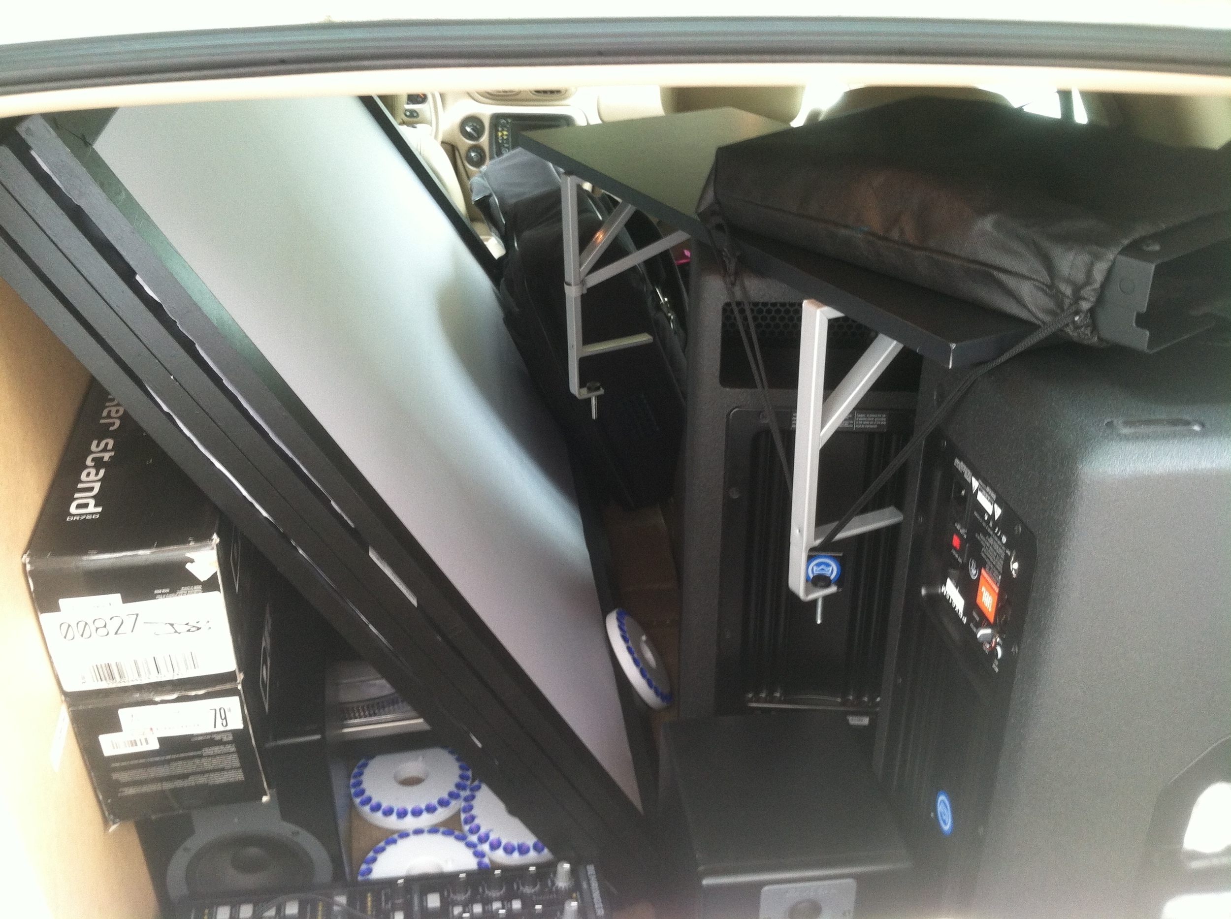 Booth Folded in Car