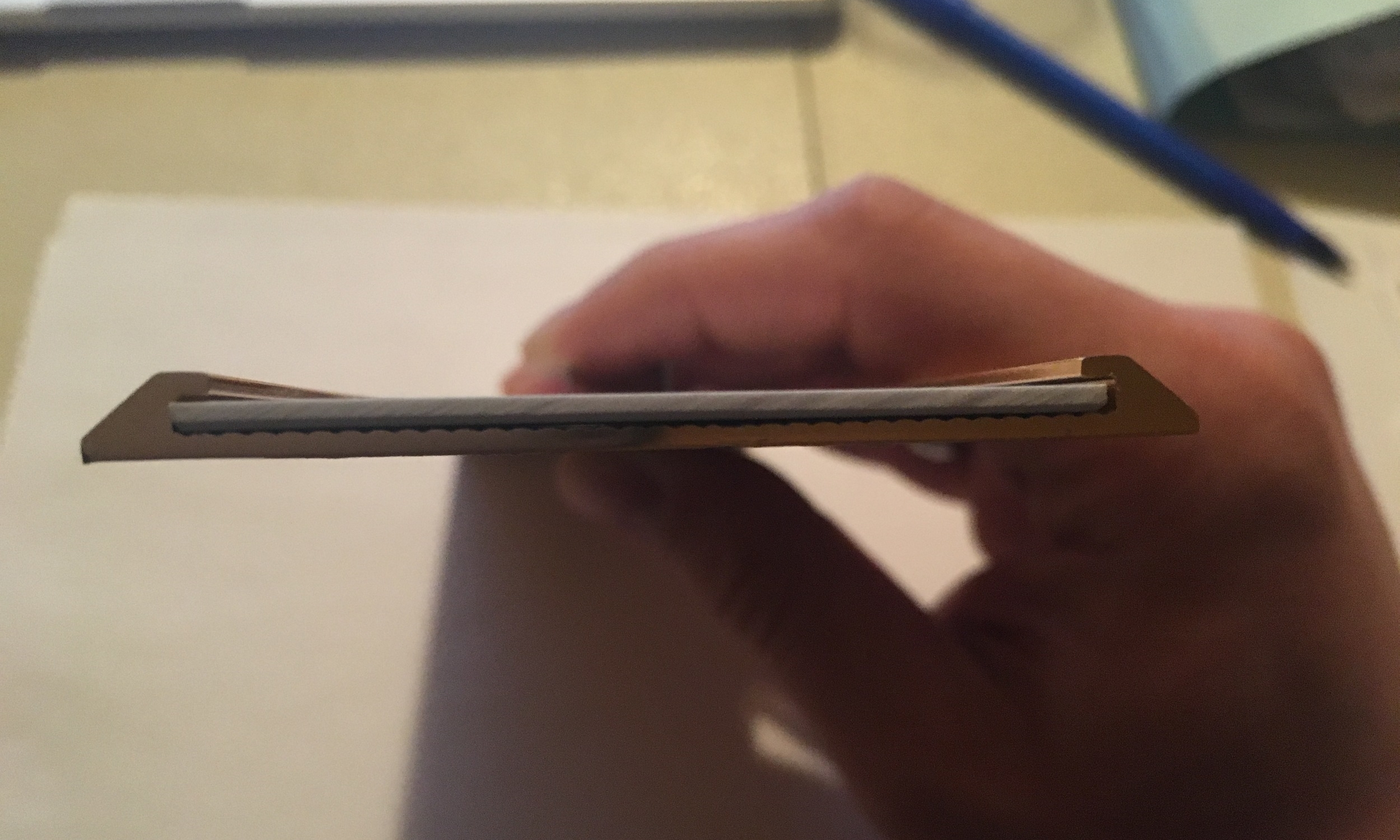 White polycarbonate constrained with channel