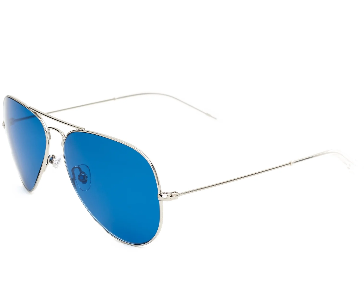 Silver Frames & Blue Lenses