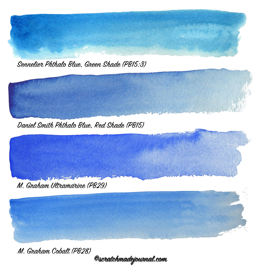 Handmade Watercolor Phthalo Blue Dark Blue for Painting 