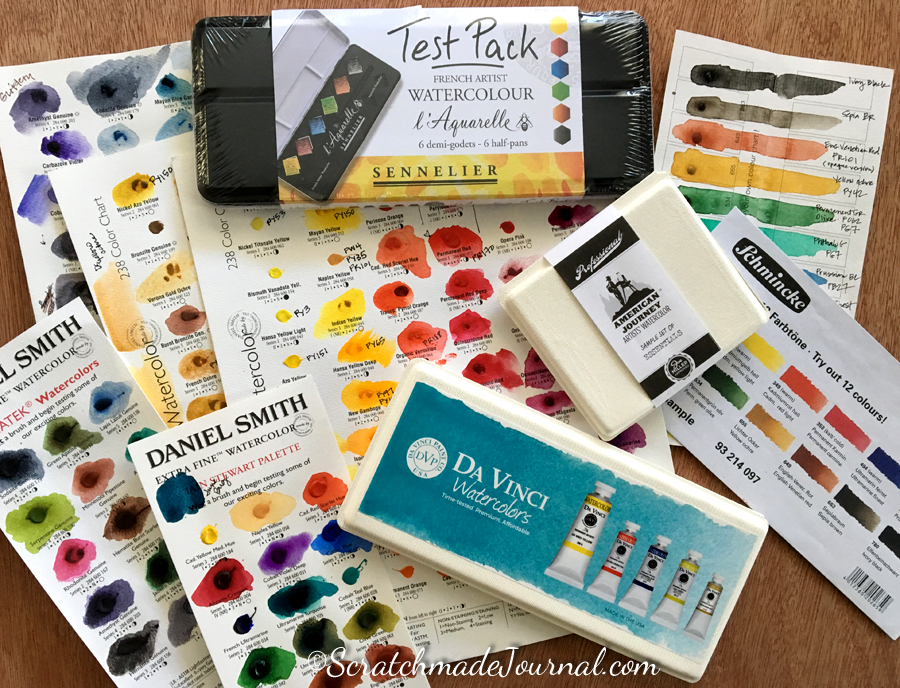 Holbein Watercolor Paints Color Chart